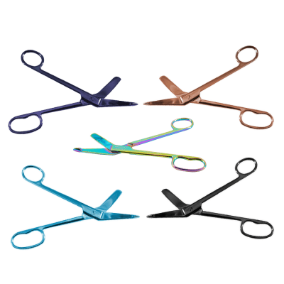 Lister Bandage Scissors 8" with One Large Ring Color Coated