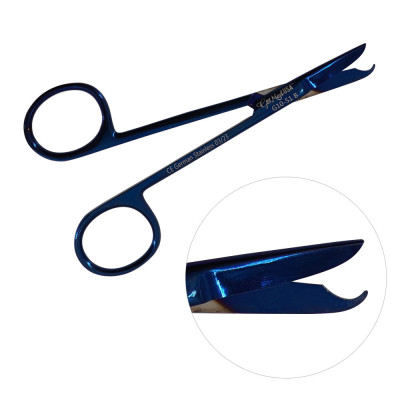 Littauer Stitch Scissors 4 1/2 inch Straight Blue Coated