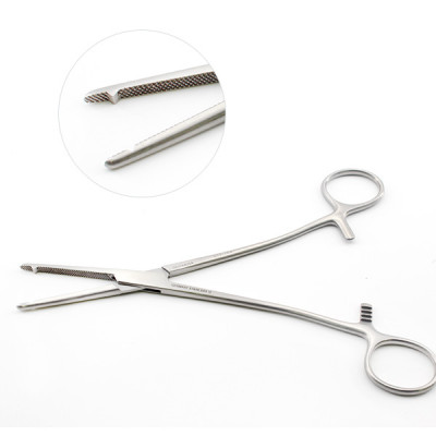 Heaney Hysterectomy Forceps Light Single Tooth 7 3/4 inch