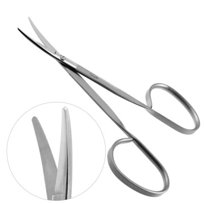 Utility Scissors 15mm Curved 4 inch - Blunt Tips