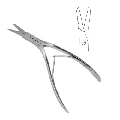 Caplan Nasal Bone Scissors 8 inch Double Action - Serrated