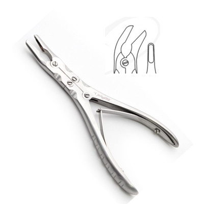 Ruskin Rongeur 7 inch Side Curved 5mm Double Action