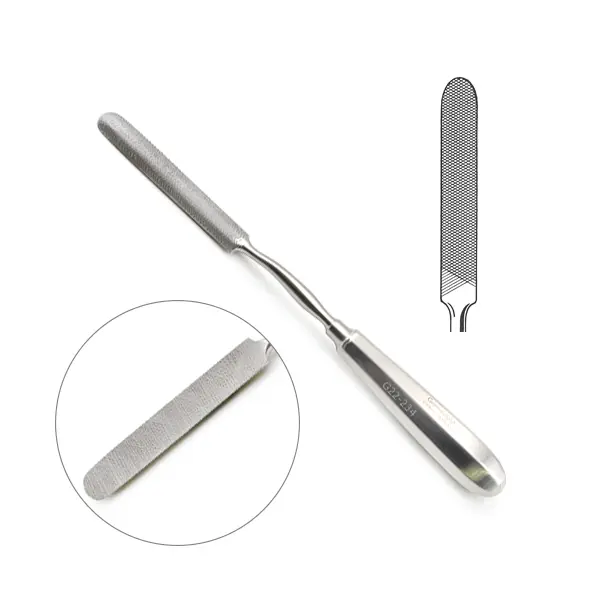Bone File 9 3/4" Half-round Blade 3 1/2" X 1/2" With Bayonet Handle