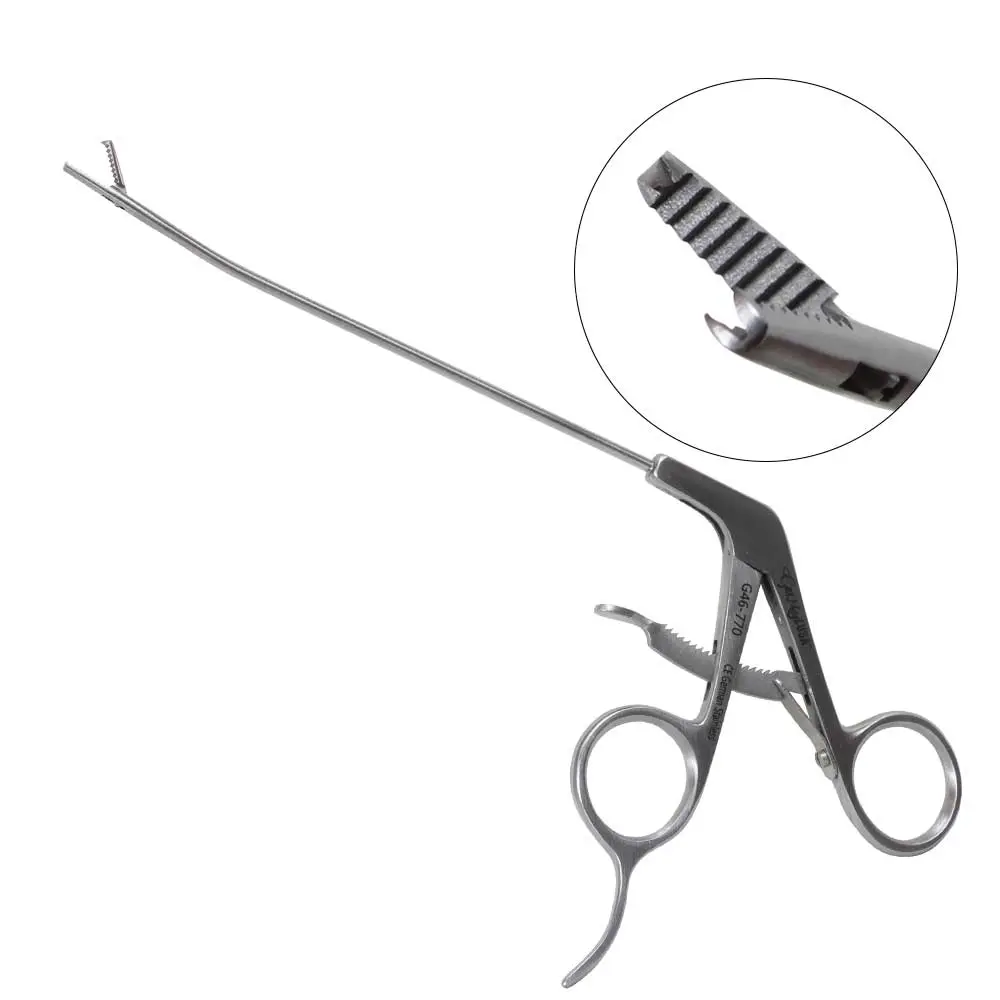 Grasper Mini Straight Tip 2.75mm 15° Up Curved jaw Shaft with Handle