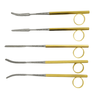 Bone File-Rasp with Gold Ring Handle