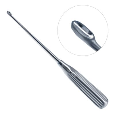 Scoville Curette 10” Hollow Handle Oval Cup Straight