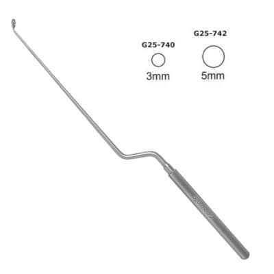 Hardy Bayonet Curette 9 1/2" 45 Degree Right 4 3/4"