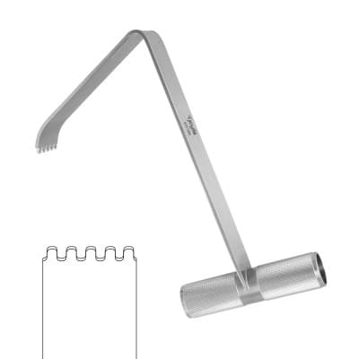 T Handle Retractor Angled Blade