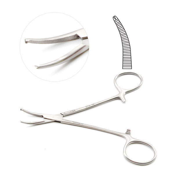 halstead mosquito forceps curved 1x2 teeth 5