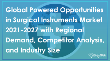 Global Powered Opportunities in Surgical Instruments Market 2021-2027 with Regional Demand, Competitor Analysis, and Industry Size