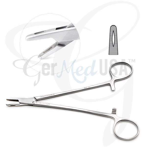 Adson Needle Holder Fenestrated Jaws 7" GerMedUSA Inc