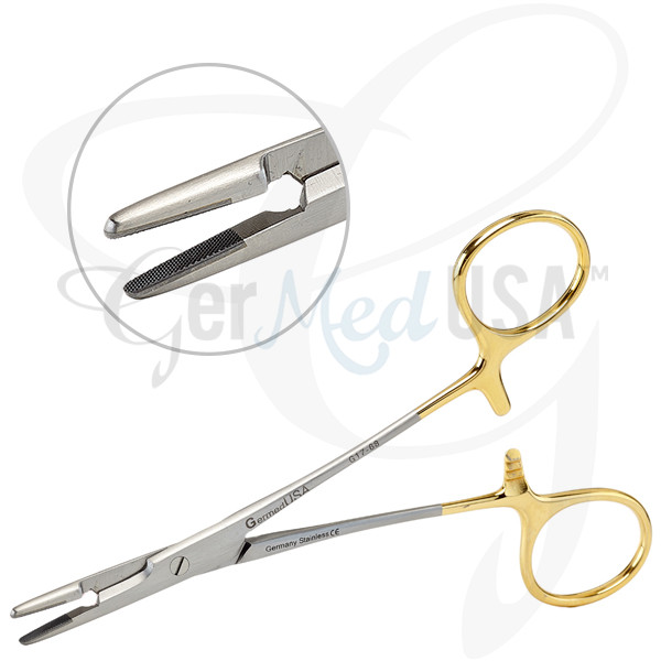 thumbnail image 2 of Set Of 4 TC Olsen Hegar Needle Holders With Scissors - 6.5" Serrated, Surgical Grade 2 of 6