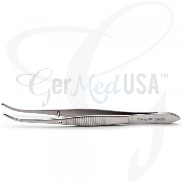 Iris Tooth Forceps Curved 10cm GerMedUSA