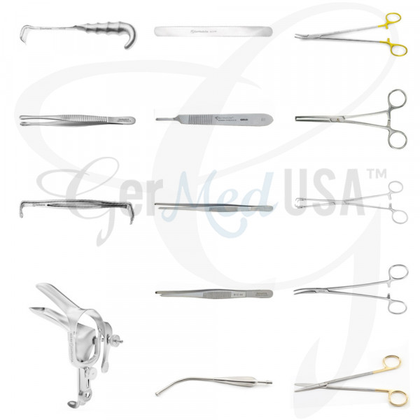 Set Of 35 Dilatation Curettage Gynecology Surgical Instruments Curette