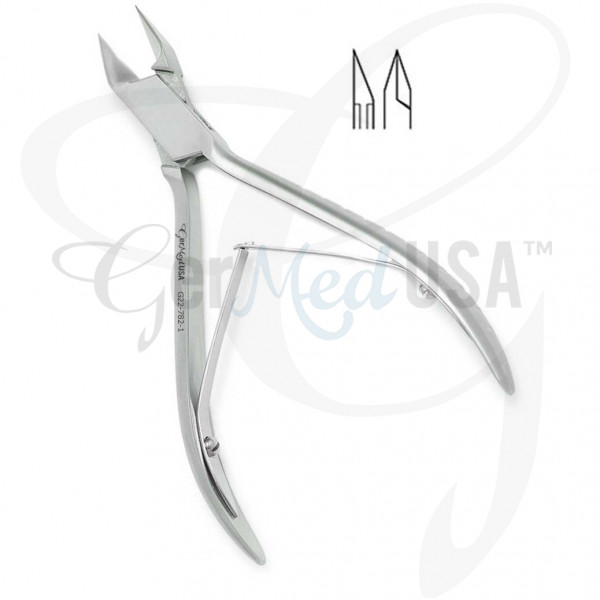 SurgicalUSA Podiatry Nail Splitters – 4.5-Inch Straight Jaw Spring Action Stainless Steel
