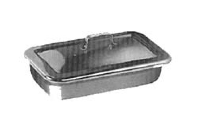 Stainless Steel Instrument Tray with Lid - 8 x 5 x 2 With Strap Handle  Cover