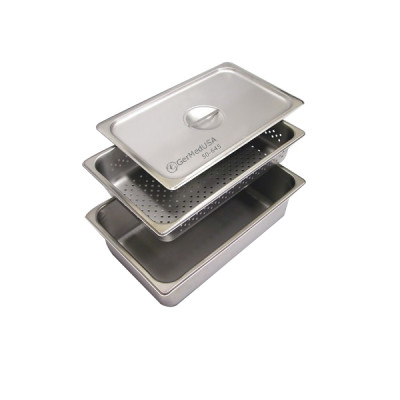 Sterilizing Trays  Solid Tray And Cover Size 17.5 x 10.5 x 6.5 cm