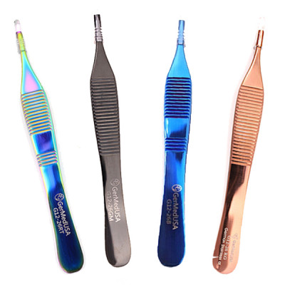 Brown Adson Forceps 4 3/4 inch Color Coated 7x7 Teeth