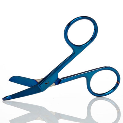 Blue Color Coated Bandage Scissors
