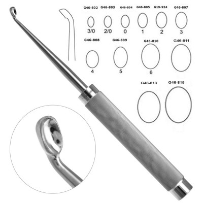 Cobb Curette Stainless Handle 11” Angled