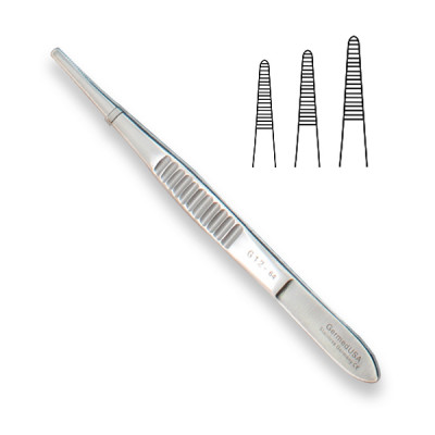 Delicate Dressing Forceps Fluted Handle