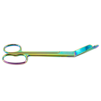Multicolor Titanium Bandage Scissors & Straight Hemostat Set – 5.5 Inch Each