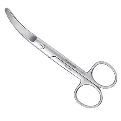 Busch Umbilical Scissors Curved on Side 6 1/2 inch