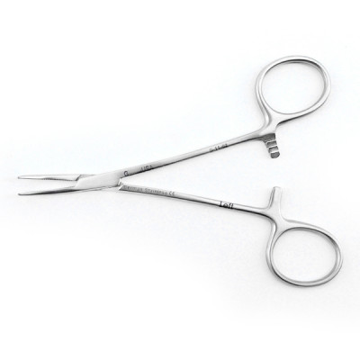 Mosquito Hemostatic Forceps, 5 inch, Curved, Left Hand