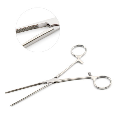 Bainbridge Forceps Straight 6 inch Longitudinal Serrated