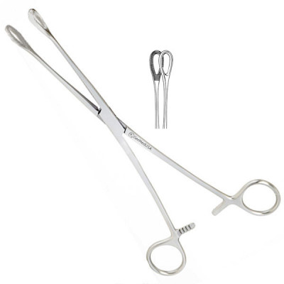 Foerster Sponge Forceps Straight 7 inch Smooth Jaws