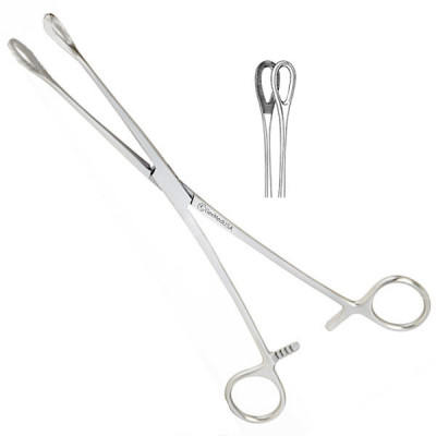 Foerster Sponge Forceps Straight 8 inch Smooth Jaws