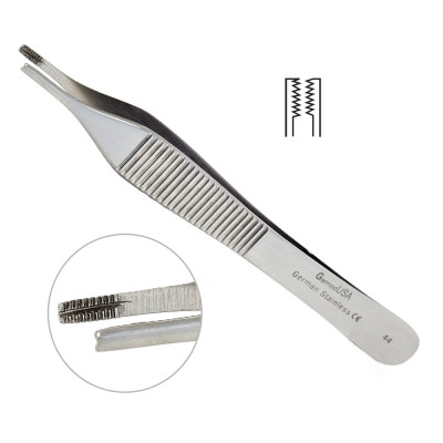 Dressing Forceps 5 inch Delicate Fluted Handle Serrated