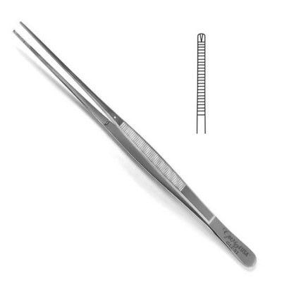 Potts Smith Tissue Forceps 1x2 Teeth 9 1/2 inch