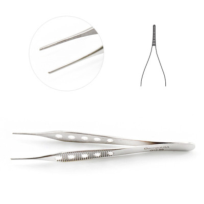 Adson Dressing Forceps 4 3/4 inch Serrated Lightweight Fenestrated Handles