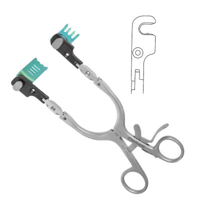 Caspar Retractor 8 inch Double Hinged Titanium Distal Hinge