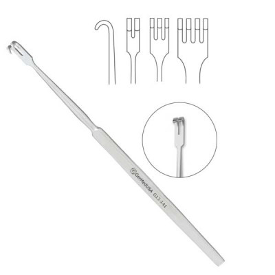 Rigid Neck Rake Retractor 6 inch Two Blunt Prongs