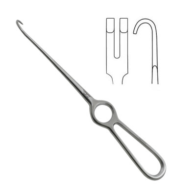 Volkman Retractor Hollow Handle 8 1/2 inch Two Blunt Prongs