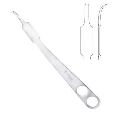 Hohmann Retractor 9 1/2 inch x 18mm - Cross Serrated Round End 2 Holes
