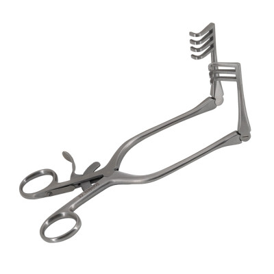Beckman-Weitlaner Retractor Set – 8 3/4" Blunt, Hinged, 3x4 Teeth – German Surgical Style – 6 Pieces