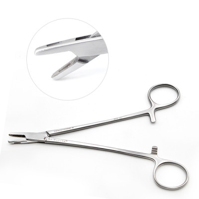 Adson Needle Holder Fenestrated Jaws 7 inch