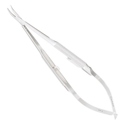 Micro Surgery Needle Holder 5 1/4 inch  Curved Jaws With Lock
