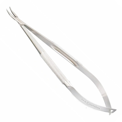 Micro Surgery Needle Holder  7 1/8 inch Curved Jaws With Lock