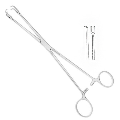 Schroeder Vulsellum Forceps 9 inch Angled Sideways