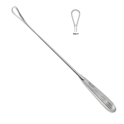 Sims Uterine Curette Sharp Malleable Shaft 11 inch Size 4
