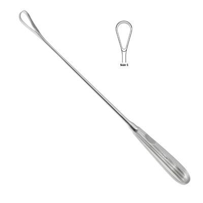 Sims Uterine Curette Sharp Malleable Shaft 11 inch Size 5