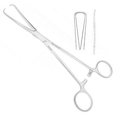 Jarcho Uterine Tenaculum Forceps Double Curved 8 inch