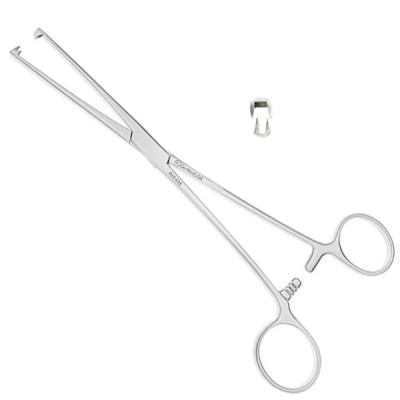 Museux Uterine Vulsellum Forceps 2x2 Teeth Size 9 1/2 inch Straight 8mm