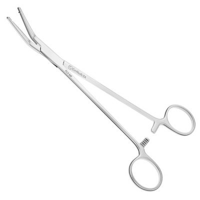 Garland Hysterectomy Forceps Longitudinal Serrations Single Tooth Angled On Flat Size 8 1/2 inch