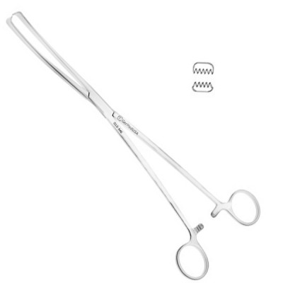 Iowa Membrane Puncturing Forceps Double Curved 6x6 Teeth Size 10 1/4 inch
