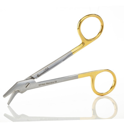 Wire Cutting Scissors 4 3/4 inch Angled With Notch Tungsten Carbide